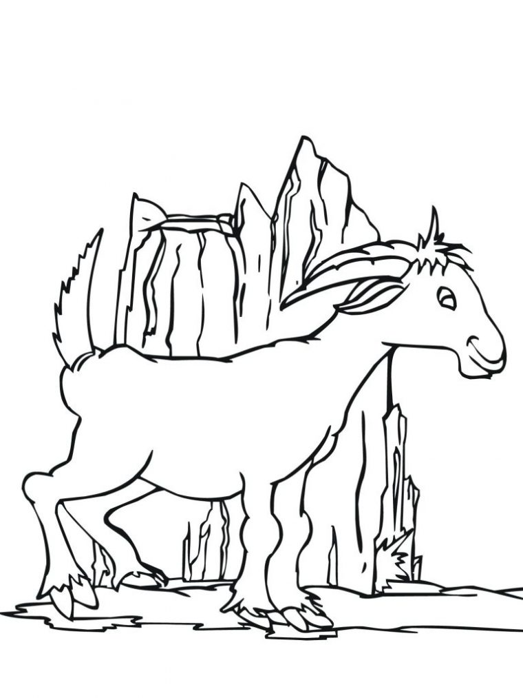 Coloriage De Chèvre À Imprimer Gratuit Pour Les Enfants Gratuit À concernant Coloriage Chèvre A Imprimer