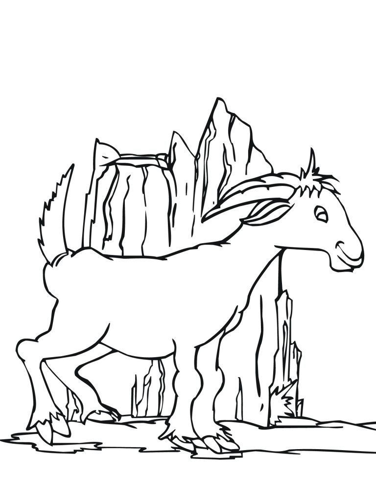 Coloriage De Chèvre À Imprimer Gratuit Pour Les Enfants Gratuit À concernant Coloriage Chèvre A Imprimer 