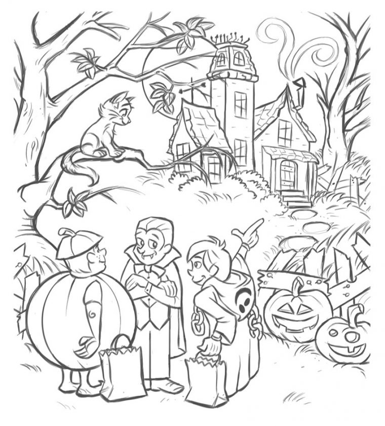 Coloriage De Halloween À Imprimer Gratuitement – Coloriage Halloween à Halloween Dessin