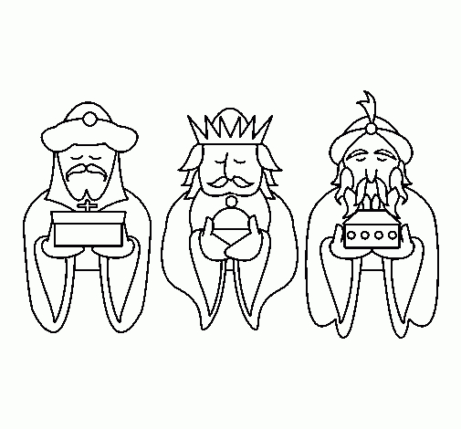 Coloriage De Les Rois Mages 4 Pour Colorier - Coloritou destiné Coloriage Roi Mage 