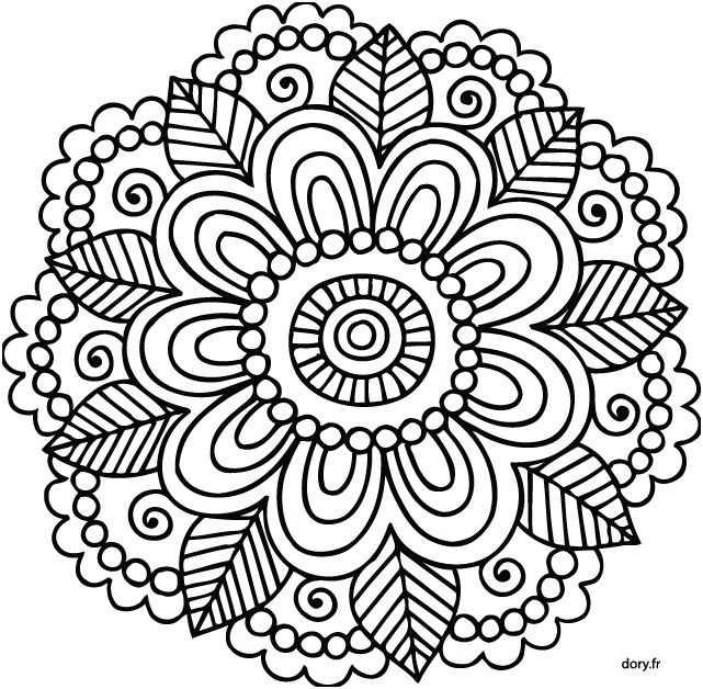 Coloriage De Mandala Facile 6 Mandalas  Mandala Coloring Pages serapportantà Dessin De Mandala À Imprimer 