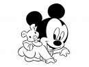 Coloriage De Mickey Et Minnie Bébé - Imagui concernant Coloriage Mickey Bébé