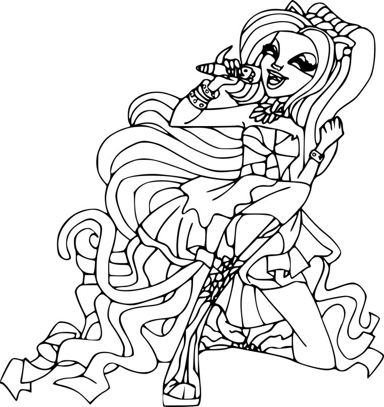 Coloriage De Monster High Catty Noir À Imprimer Sur Coloriage De à Dessin À Colorier Monster High