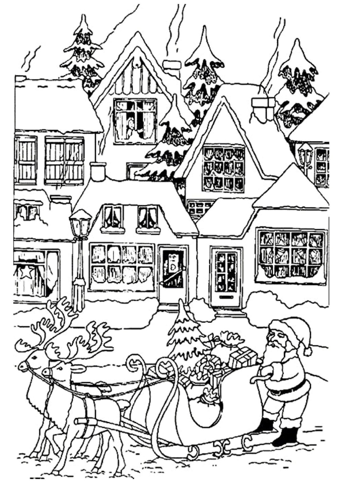 Coloriage De Noel. Imprimer Gratuitement Pour Les Enfants intérieur Coloriage Noel À Imprimer Gratuit