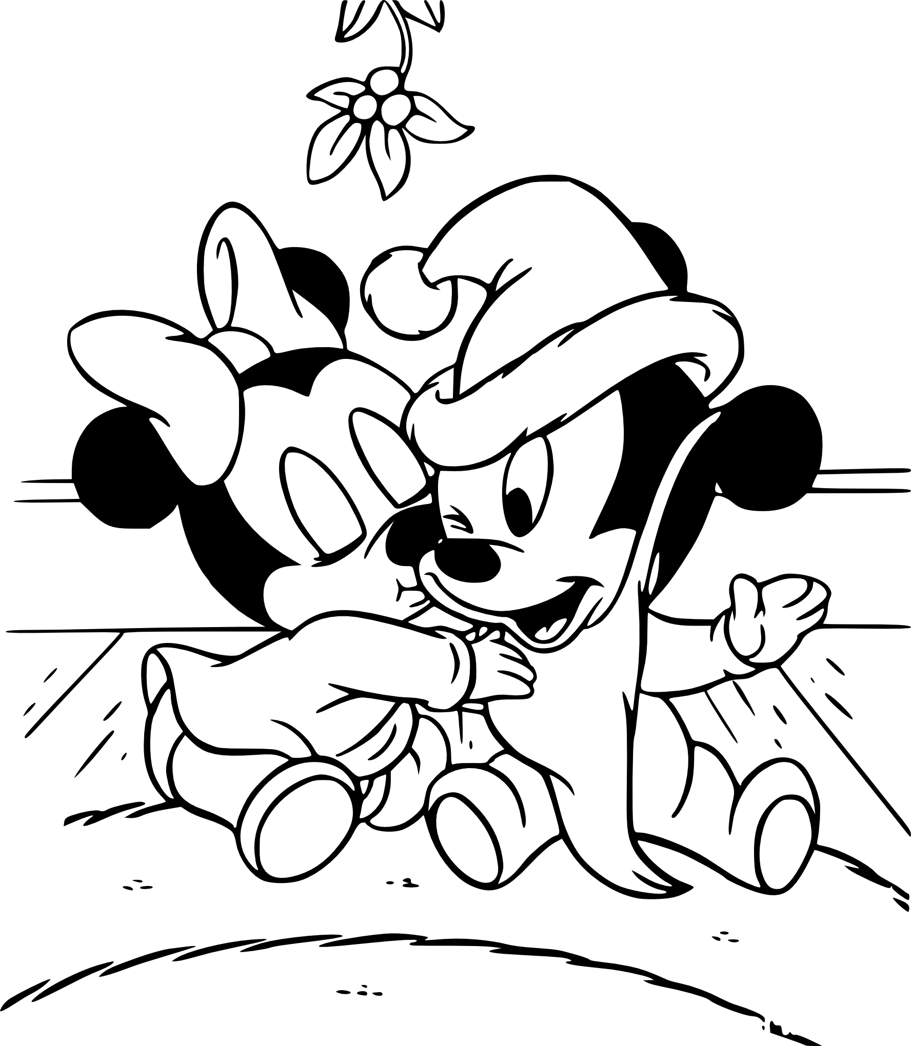 Coloriage De Noël Mickey Et Minnie À Imprimer Sur Coloriage De dedans Coloriage Mickey Et Minnie 