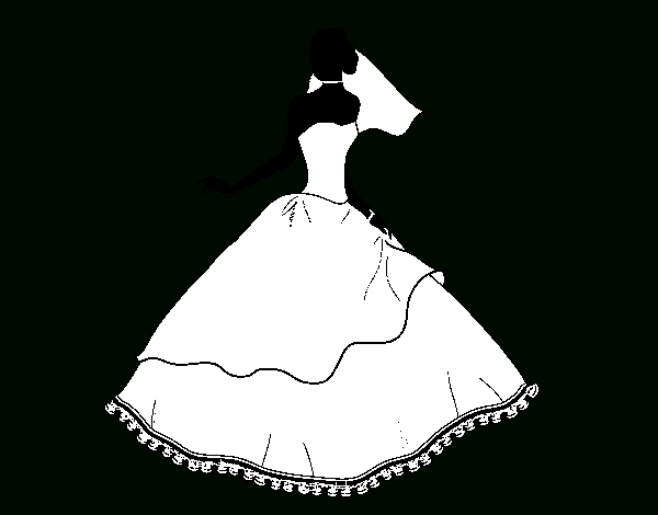 Coloriage De Robe De Mariée Pour Colorier – Coloritou encequiconcerne Coloriage De Mariée