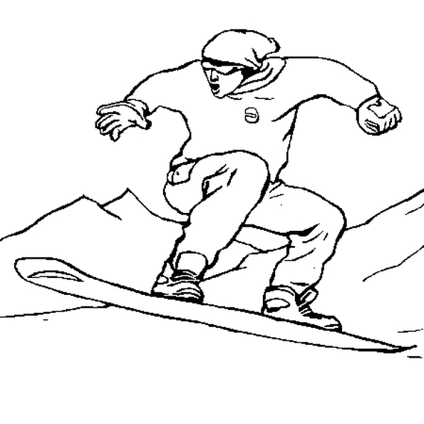 Coloriage De Skieur à Coloriage Skieur 