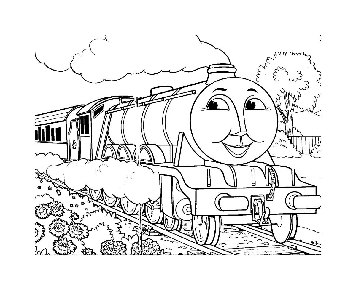 Coloriage De Thomas Et Ses Amis À Imprimer Pour Enfants - Coloriage dedans Image De Train A Imprimer