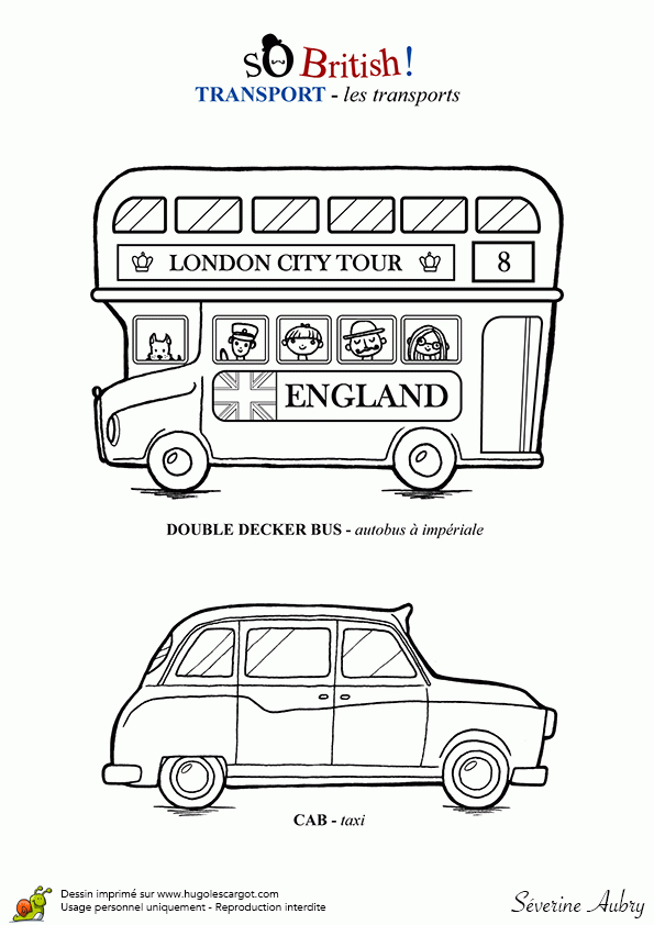 Coloriage De Transports Londoniens à Coloriage De Londres A Imprimer 