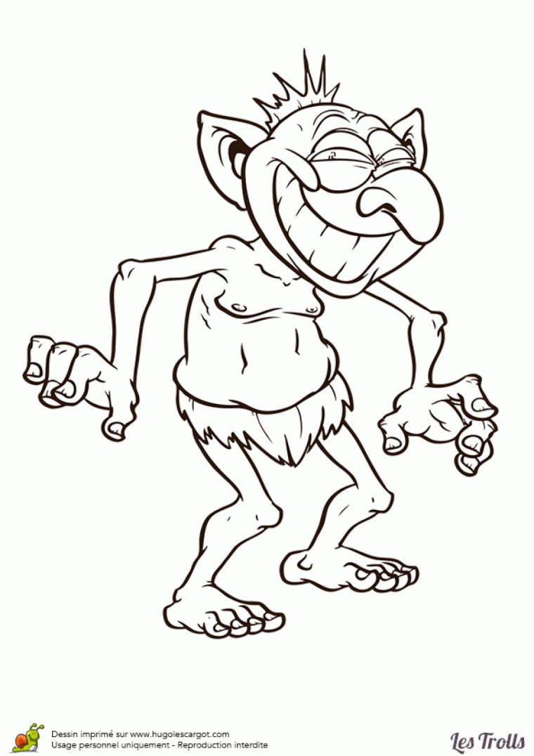 Coloriage De Troll – Dessin Et Coloriage dedans Coloriage Chasseur À Imprimer