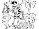 Coloriage Dessin Pirate Squelette Ile Tresor Palmier Dessin serapportantà Squelette A Colorier
