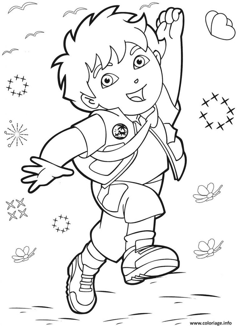 Coloriage Diego Dora Exploratrice Ont Du Plaisir Dessin Diego À Imprimer à Dora Coloriage À Imprimer