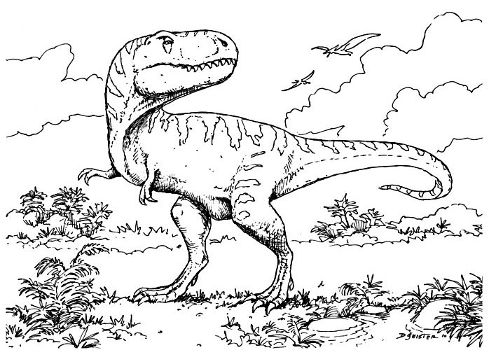 Coloriage Dinosaure Gratuit  15 Images À Imprimer En 1 Clic serapportantà Dessin De Dinosaure 