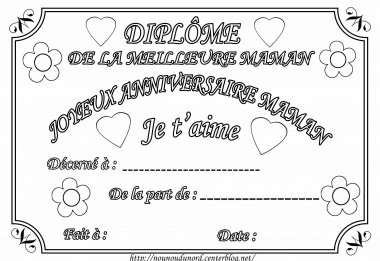 Coloriage Diplome Anniversaire concernant Dessin Anniversaire Adulte