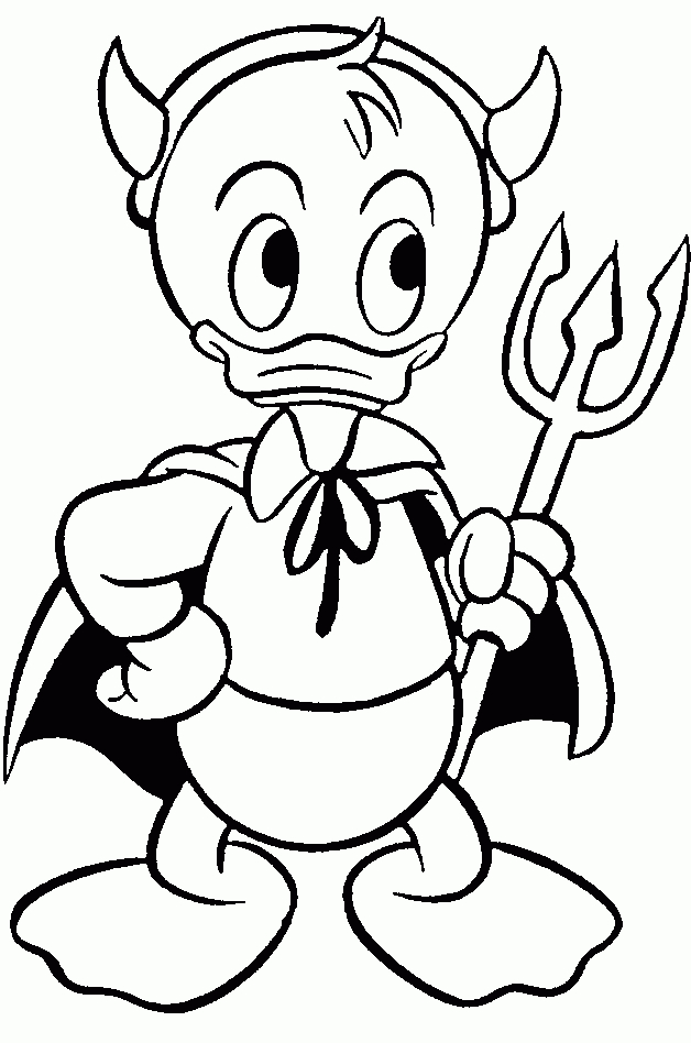 Coloriage Disney-Diable (Coloriages Disney) pour Coloriage Diable