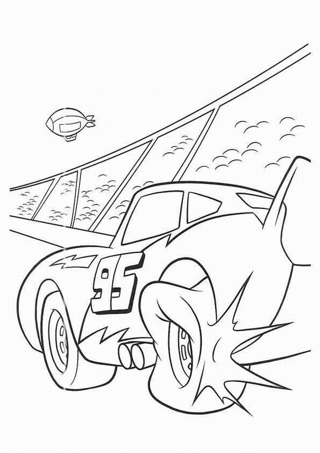 Coloriage Disney Flash Mcqueen Dessin Gratuit À Imprimer avec Coloriage Cars Flash Mcqueen 