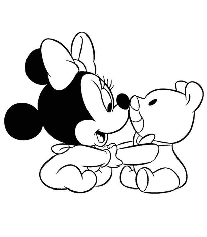 Coloriage Disney Mickey Et Minnie Bebe En 2020 (Avec Images tout Coloriage Mickey Et Minnie