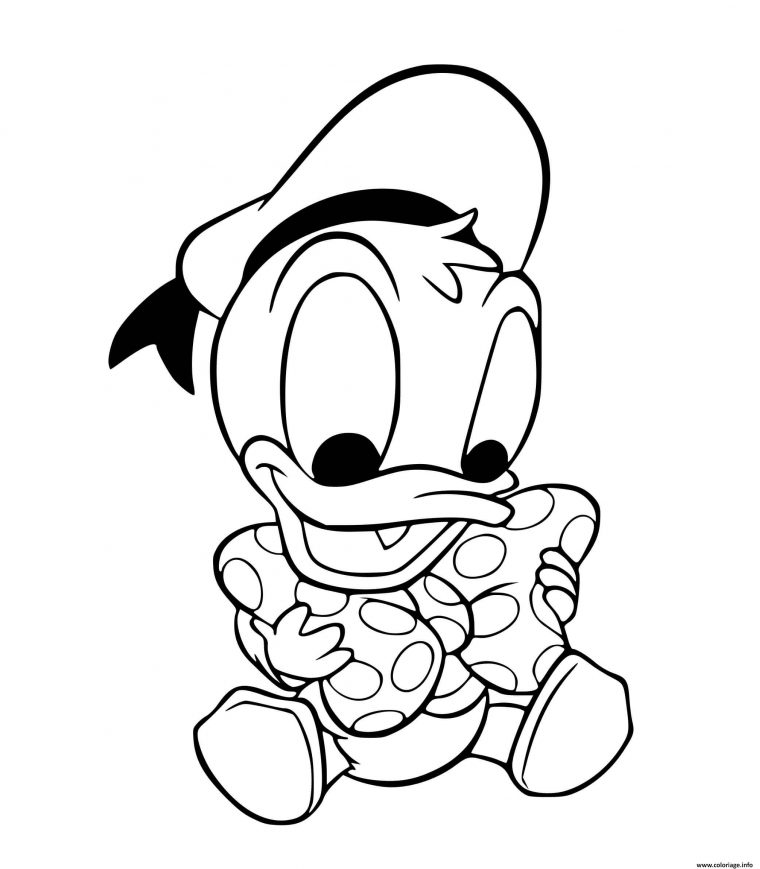 Coloriage Donald Duck Bebe Disney Dessin Disney Bebe À Imprimer encequiconcerne Coloriage Mickey Bébé