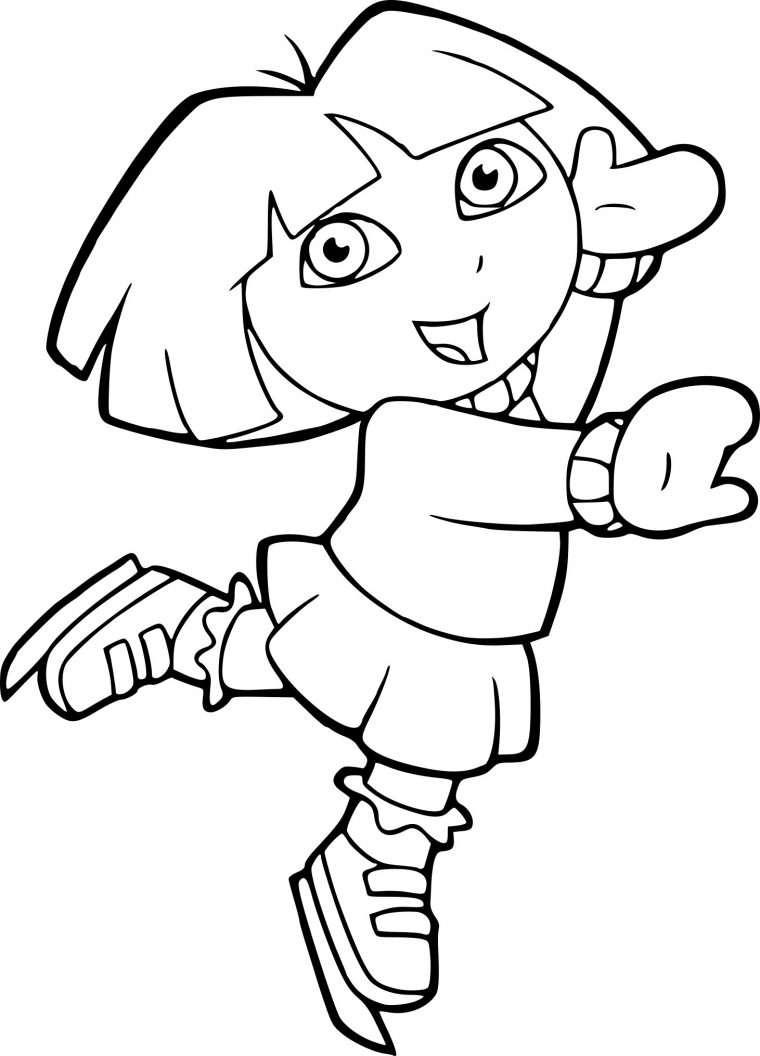 Coloriage Dora Patineuse À Imprimer Sur Coloriages pour Dora Coloriage À Imprimer