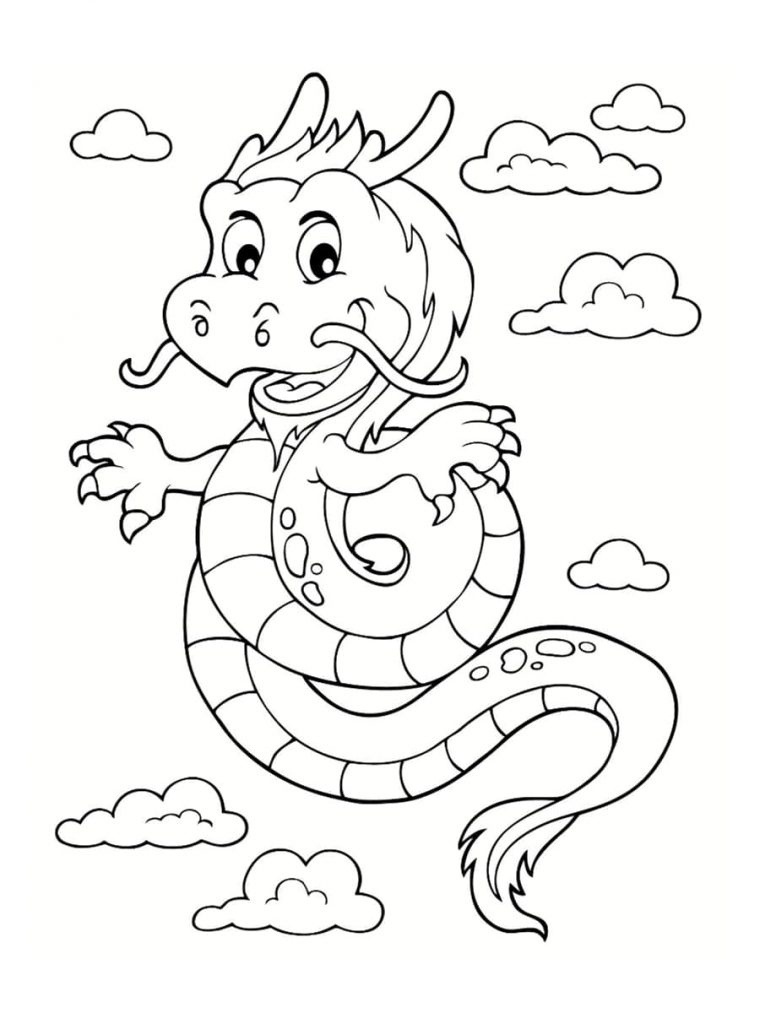 Coloriage Dragon : 40 Dessins À Imprimer Gratuitement à Dessin Dragon Enfant