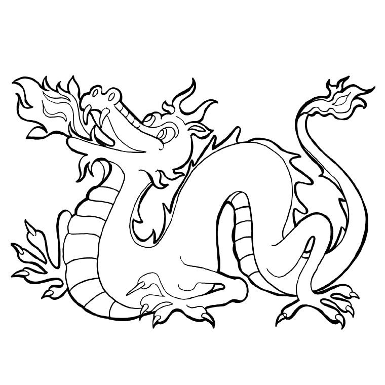 Coloriage Dragon Chinois A Imprimer Gratuit  Coloriage Dragon, Dragon pour Coloriage De Chine 
