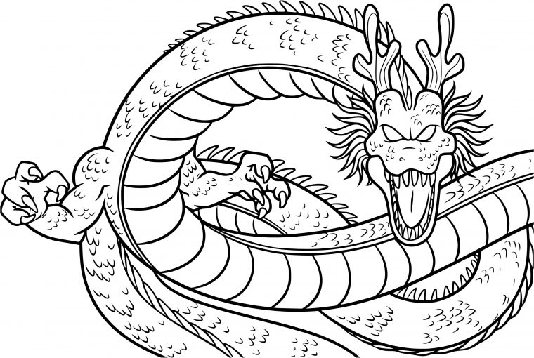 Coloriage Dragon De Dragon Ball Z À Imprimer Sur  Coloriage Dragon pour Image De Dragon Ball Z Coloriage