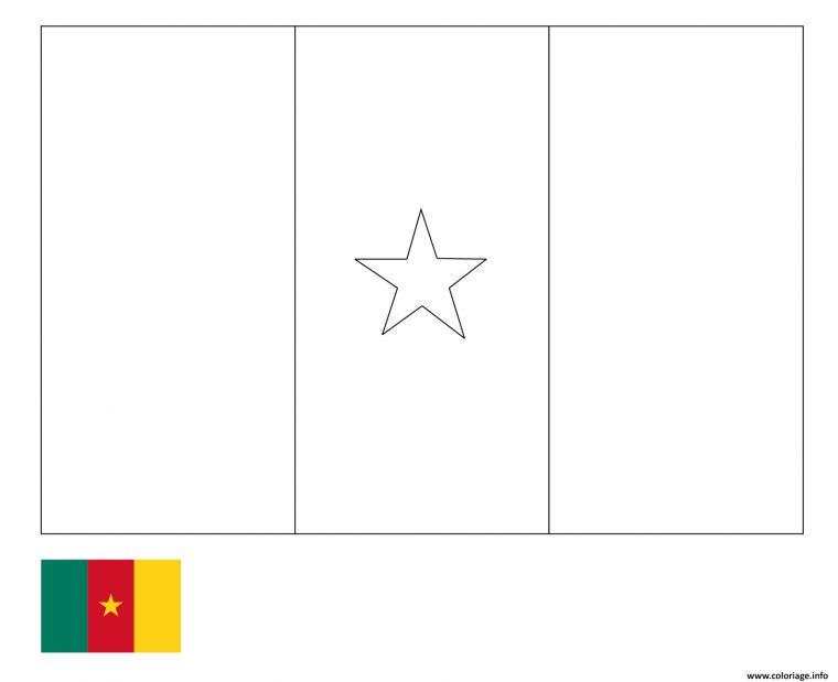 Coloriage Drapeau Cameroun Pays Afrique Centrale Dessin Drapeau À Imprimer concernant Drapeau Suisse À Colorier