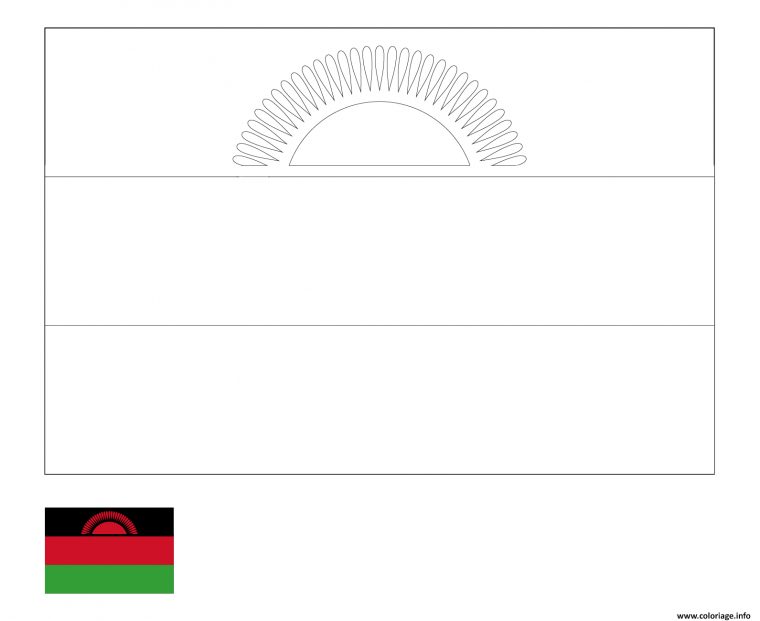 Coloriage Drapeau Malawi Pays Afrique De Lest Dessin Drapeau À Imprimer encequiconcerne Drapeau Australie Coloriage