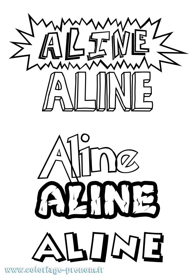 Coloriage Du Prénom Aline : À Imprimer Ou Télécharger Facilement pour Dessin De Prenom