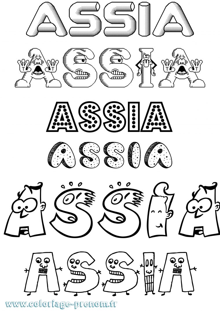 Coloriage Du Prénom Assia : À Imprimer Ou Télécharger Facilement dedans Coloriage A Imprimer De Prénom