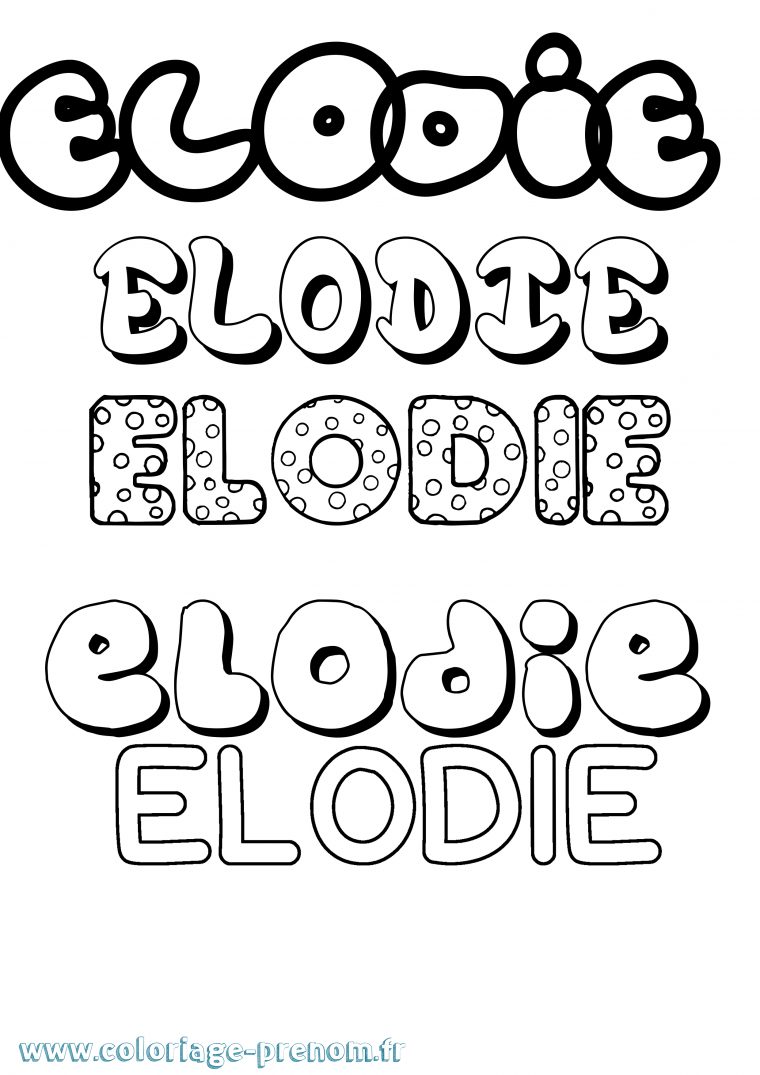 Coloriage Du Prénom Elodie : À Imprimer Ou Télécharger Facilement dedans Coloriage Prénom À Imprimer