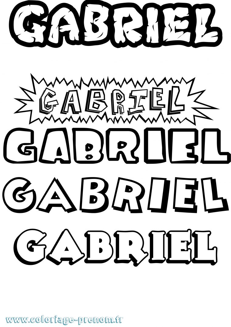 Coloriage Du Prénom Gabriel : À Imprimer Ou Télécharger Facilement intérieur Prénom À Colorier