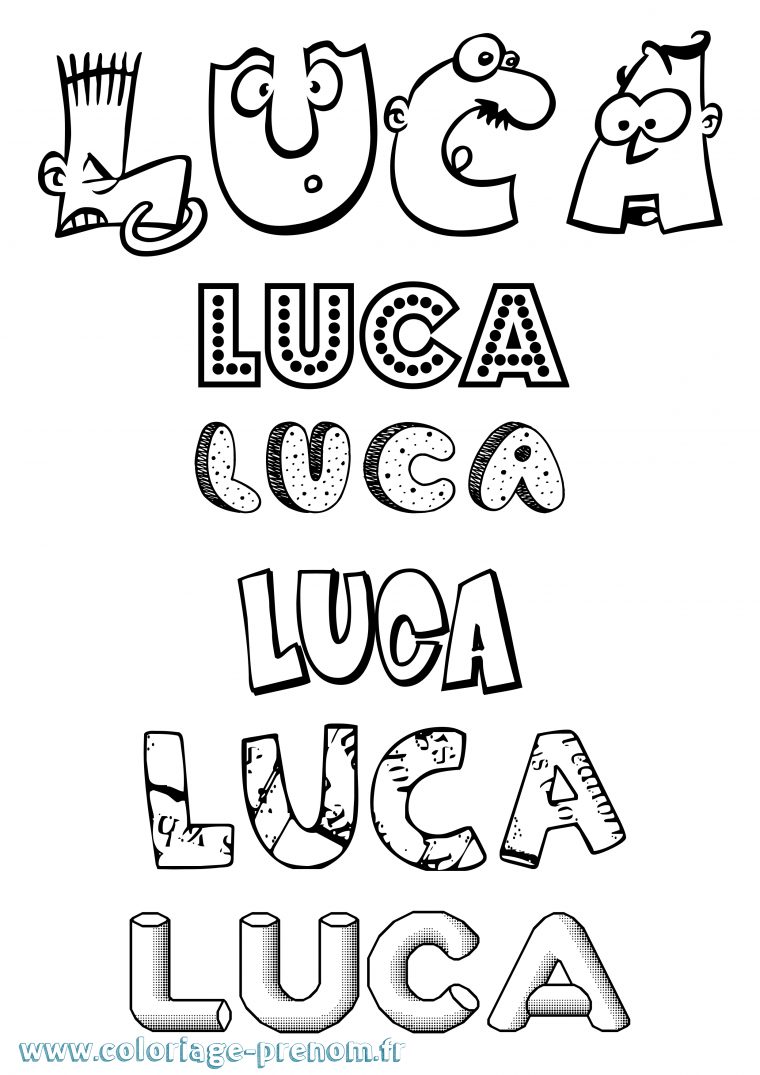 Coloriage Du Prénom Luca : À Imprimer Ou Télécharger Facilement destiné Dessin Prenom