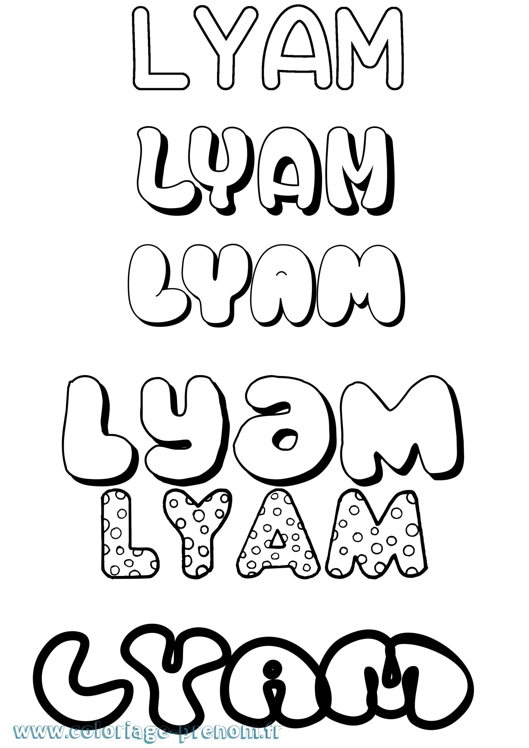 Coloriage Du Prénom Lyam : À Imprimer Ou Télécharger Facilement avec Dessin Prenom
