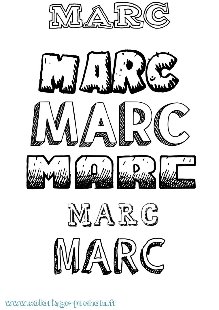 Coloriage Du Prénom Marc : À Imprimer Ou Télécharger Facilement destiné Coloriage Avec Prenom