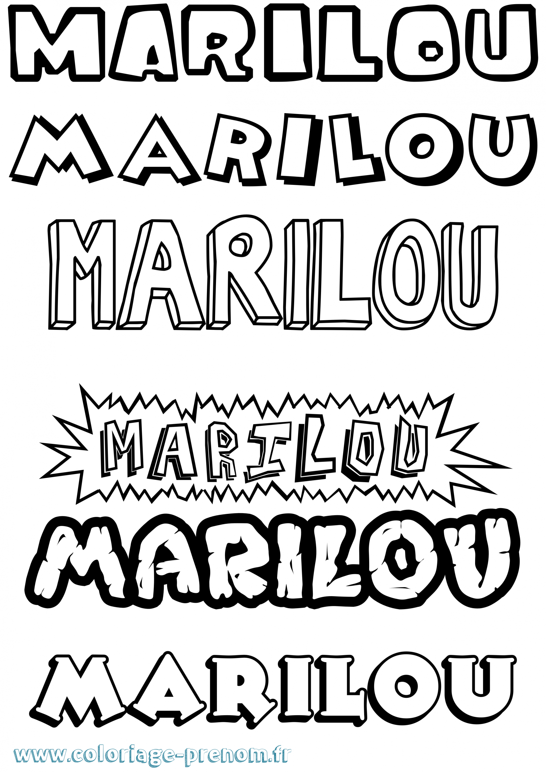 Coloriage Du Prénom Marilou : À Imprimer Ou Télécharger Facilement serapportantà Dessin De Prenom 