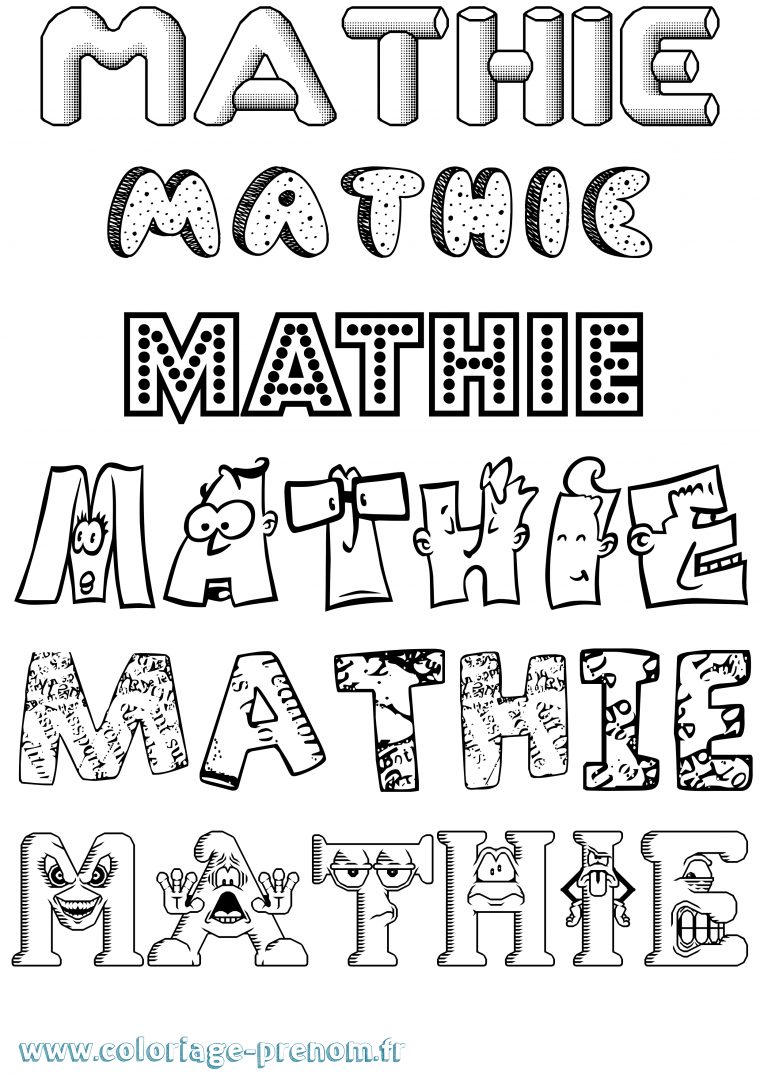 Coloriage Du Prénom Mathie : À Imprimer Ou Télécharger Facilement pour Prenom Garcon Mathis