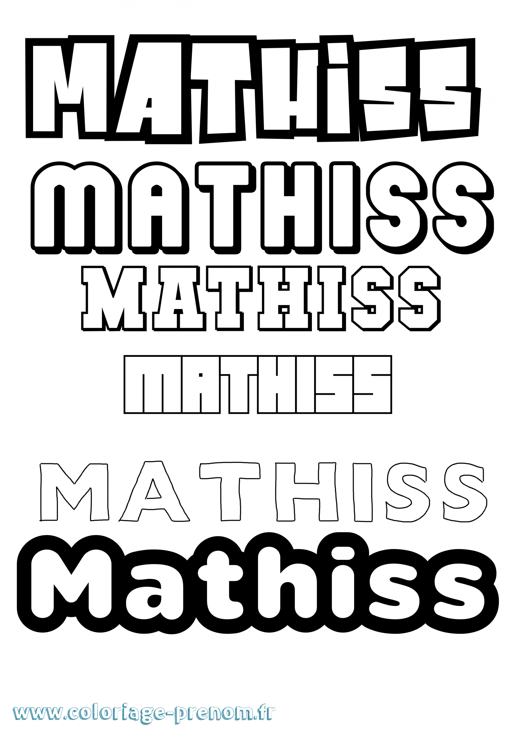 Coloriage Du Prénom Mathiss : À Imprimer Ou Télécharger Facilement intérieur Prenom Garcon Mathis 