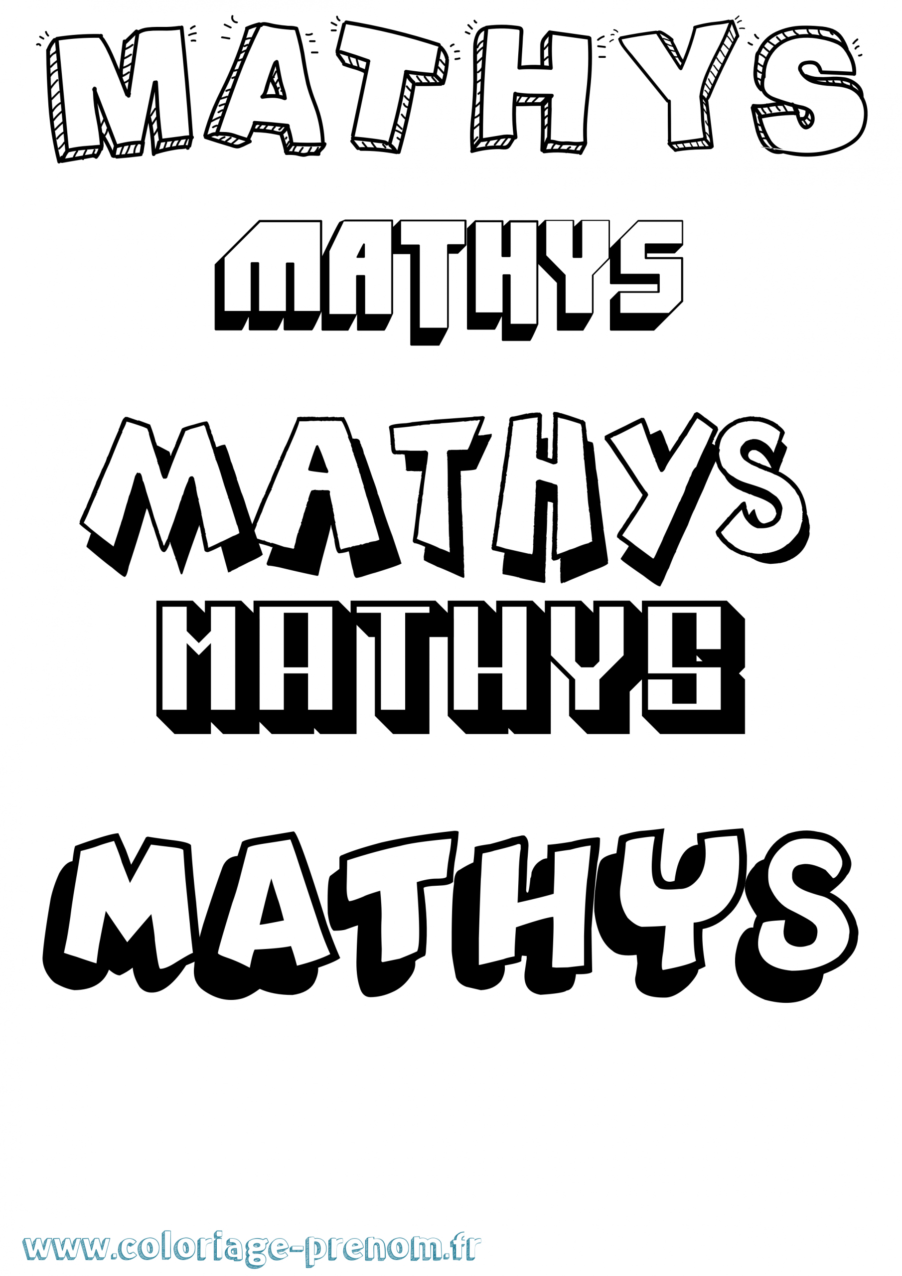 Coloriage Du Prénom Mathys : À Imprimer Ou Télécharger Facilement tout Prenom Garcon Mathis 