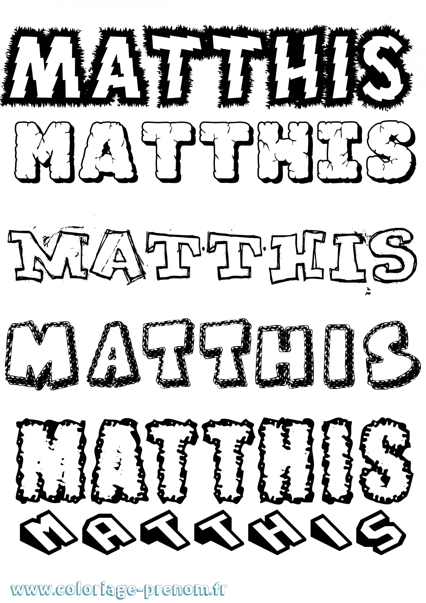 Coloriage Du Prénom Matthis : À Imprimer Ou Télécharger Facilement pour Prenom Garcon Mathis 