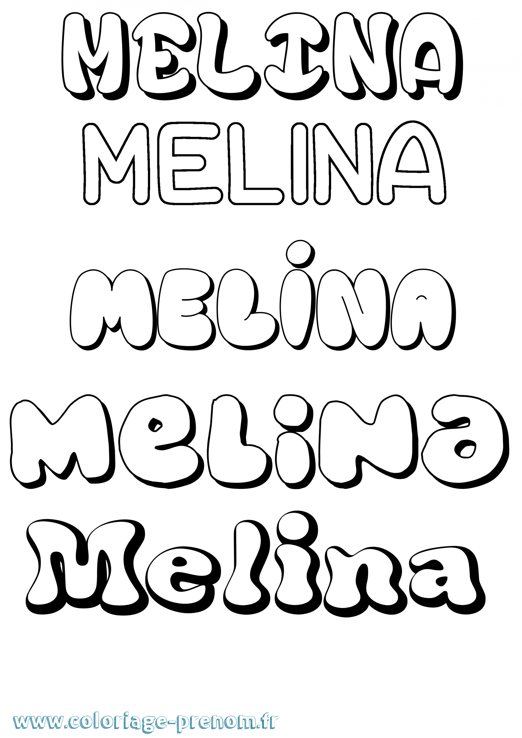 Coloriage Du Prénom Melina : À Imprimer Ou Télécharger Facilement tout Dessin De Prenom 