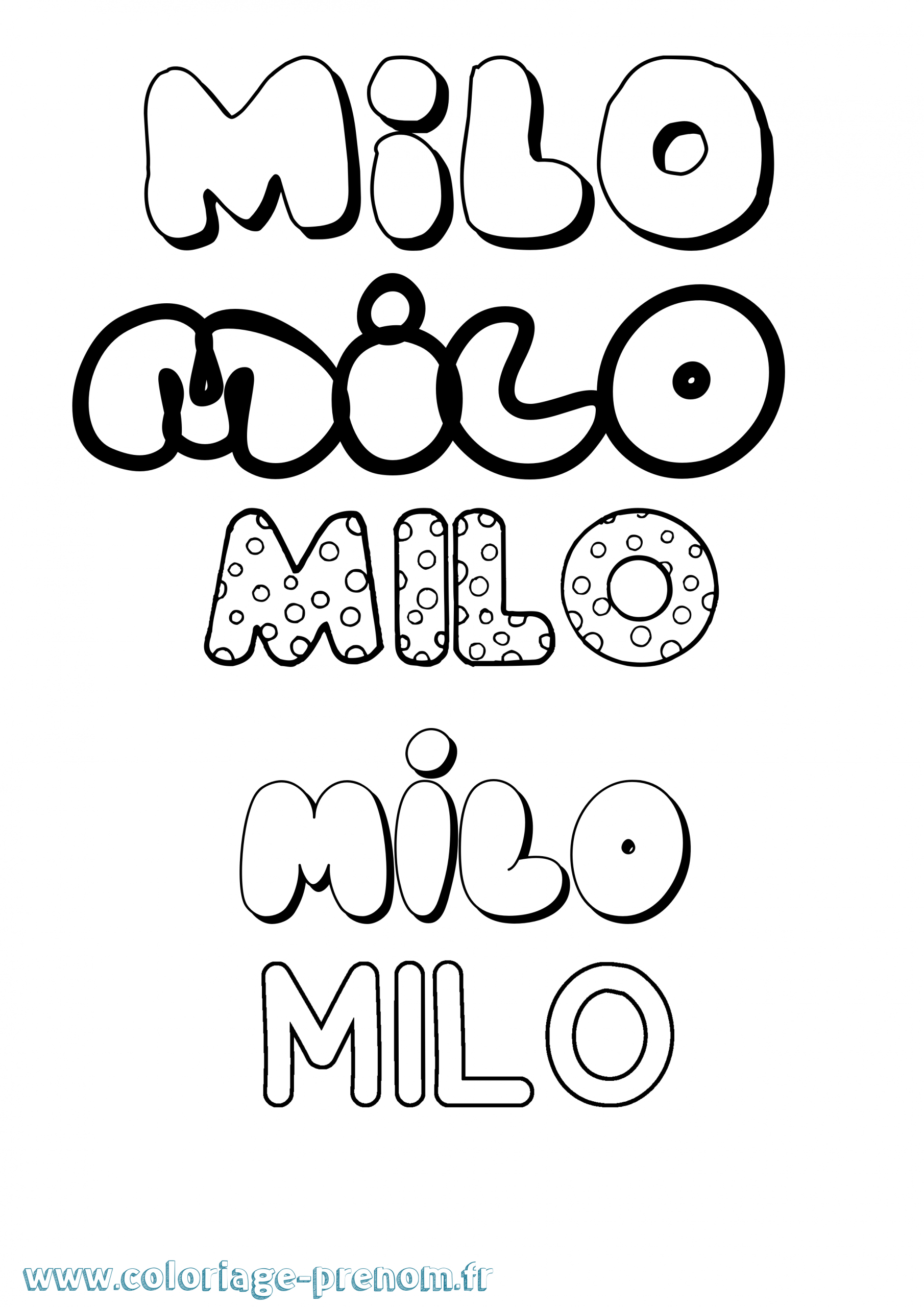 Coloriage Du Prénom Milo : À Imprimer Ou Télécharger Facilement destiné Dessin Prenom 