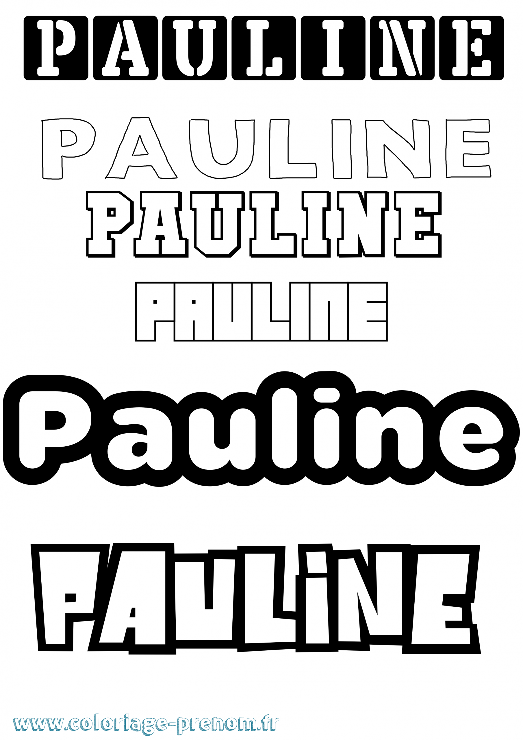 Coloriage Du Prénom Pauline : À Imprimer Ou Télécharger Facilement destiné Prénom À Colorier 