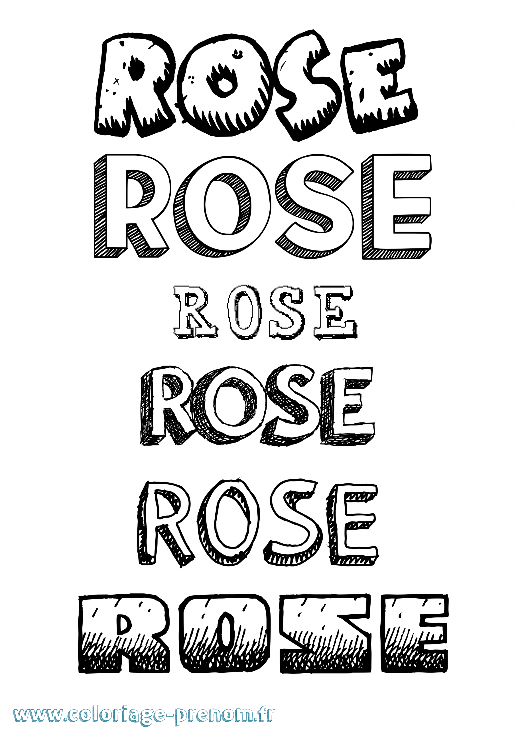 Coloriage Du Prénom Rose : À Imprimer Ou Télécharger Facilement tout Prénom A Imprimer