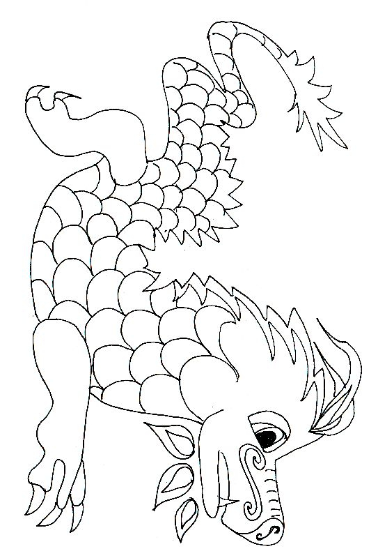 Coloriage D&amp;#039;Un Dragon Chinois  Dragon Chinois, Coloriage Dragon encequiconcerne Coloriage De Chine 