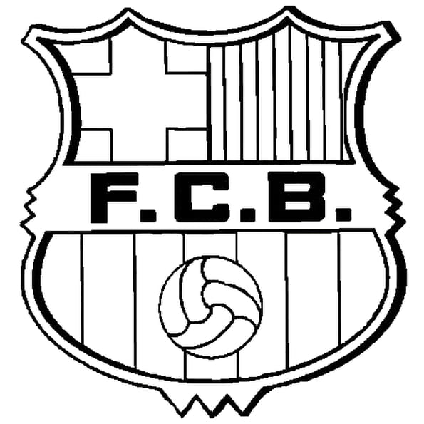 Coloriage Écusson Fc Barcelone En Ligne Gratuit À Imprimer encequiconcerne Coloriage Ecusson