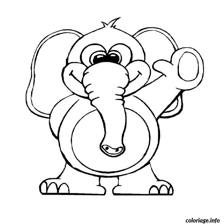 Coloriage Elephant Bleu Dessin Animaux À Imprimer destiné Coloriage Éléphant A Imprimer