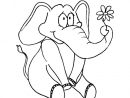 Coloriage Éléphant Et Fleur Dessin Gratuit À Imprimer pour Coloriage Éléphant A Imprimer