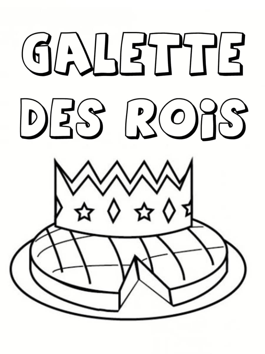 Coloriage Épiphanie : Rois Mages, Galette pour Dessin Sur Galette Des Rois