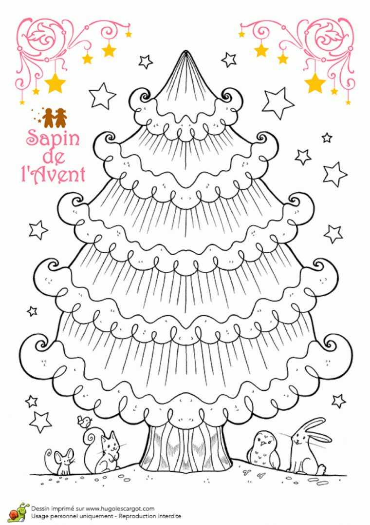 Coloriage Et Activités Noël Tendresse, Sapin De L'Avent À Décorer avec Coloriage De L Om